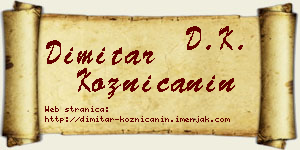 Dimitar Kozničanin vizit kartica